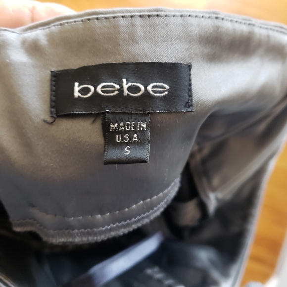 Bebe Silver Strapless Satin like Dress - Picture 8 of 12